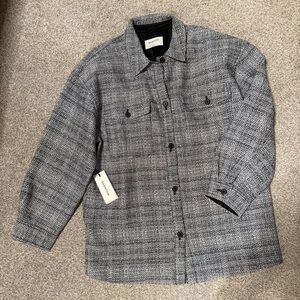 Babaton Black and White Textured Blazer